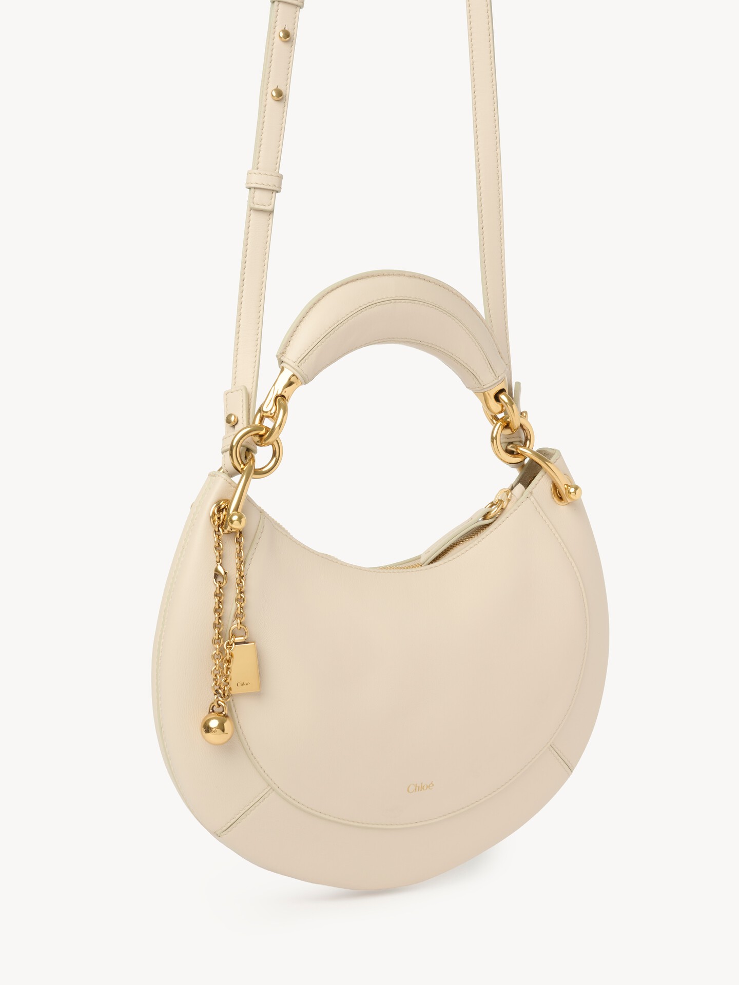 Small Chlo&eacute; Banana zipped hobo bag in soft leather - 3