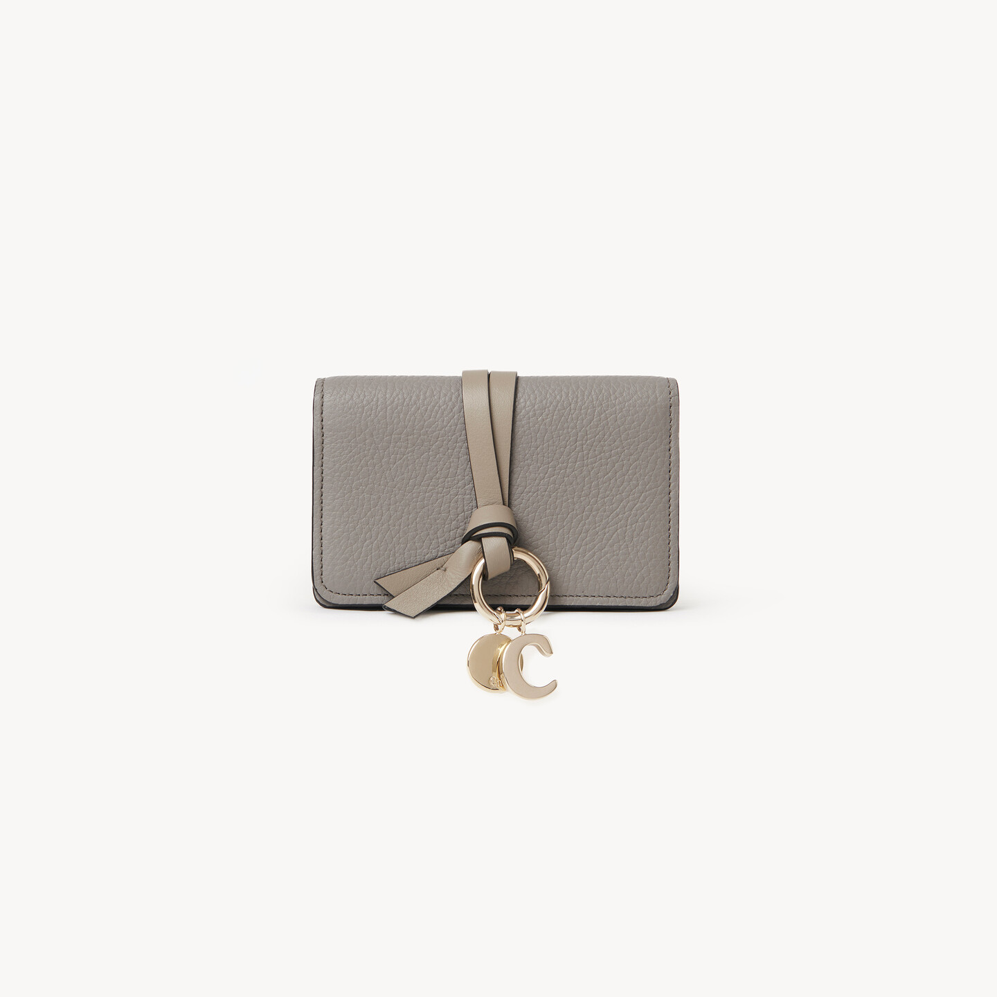 Alphabet card holder in grained leather - 4
