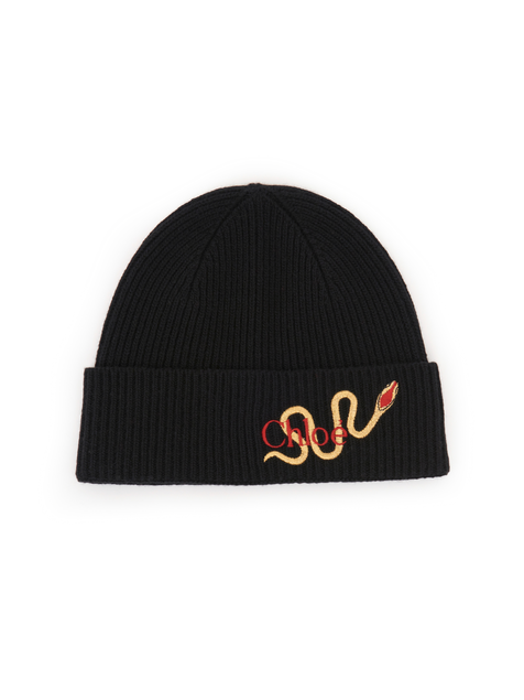 The Chloé Snake beanie in wool & cashmere knit