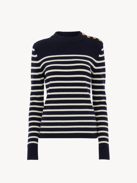 Sailor sweater in wool & cashmere knit