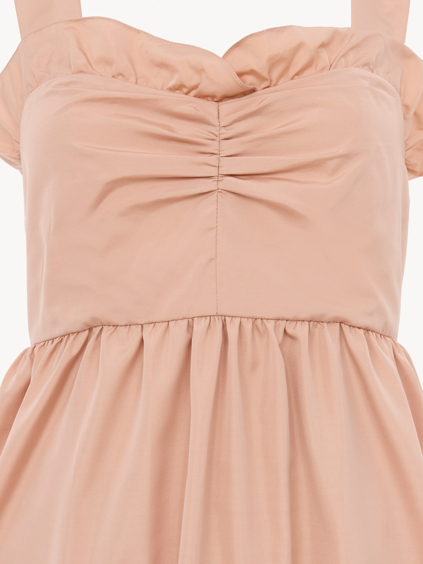 Sleeveless fitted midi dress in technical taffeta - 3
