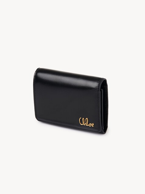 Small Chloé Iconic tri-fold with coin pocket in shiny leather