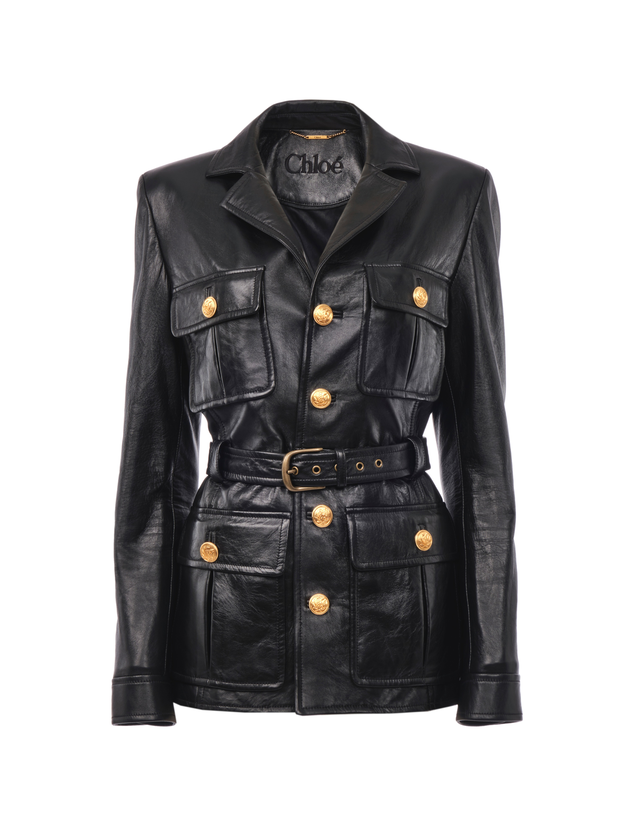 Utilitarian jacket in leather - 1
