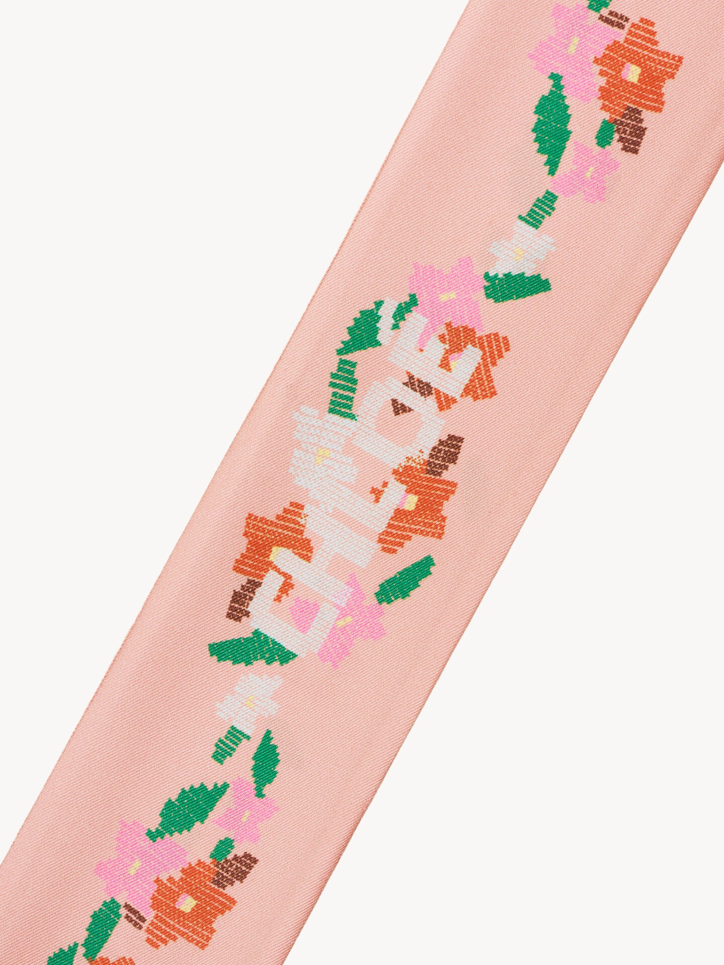 The Chlo&eacute; Parrot bandeau scarf in silk twill - 4