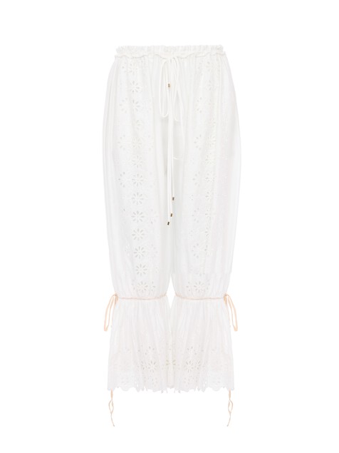 Fluid drawstring trousers in soft cotton