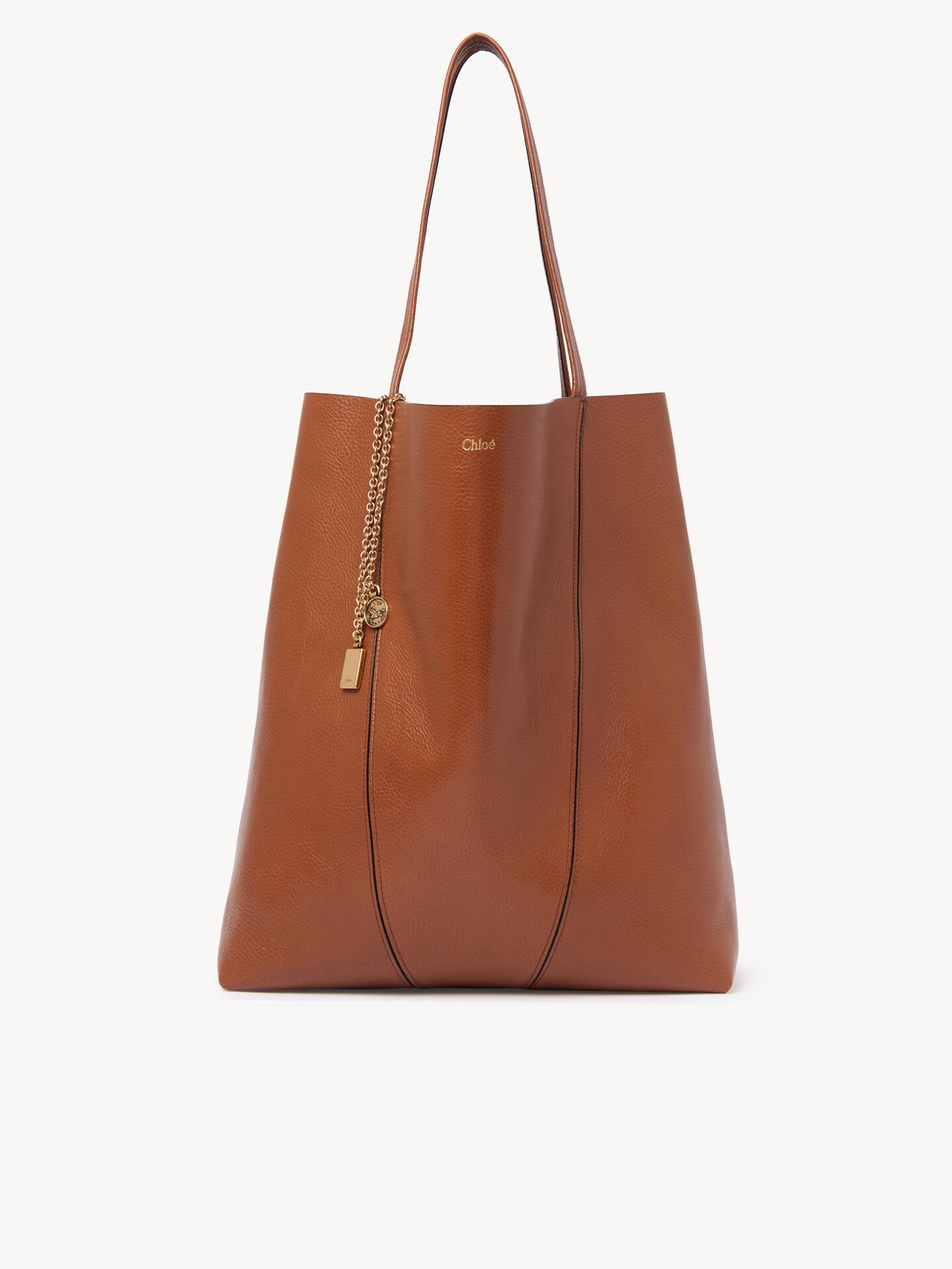 Large Chlo&eacute; Spin tote bag in grained leather - 2