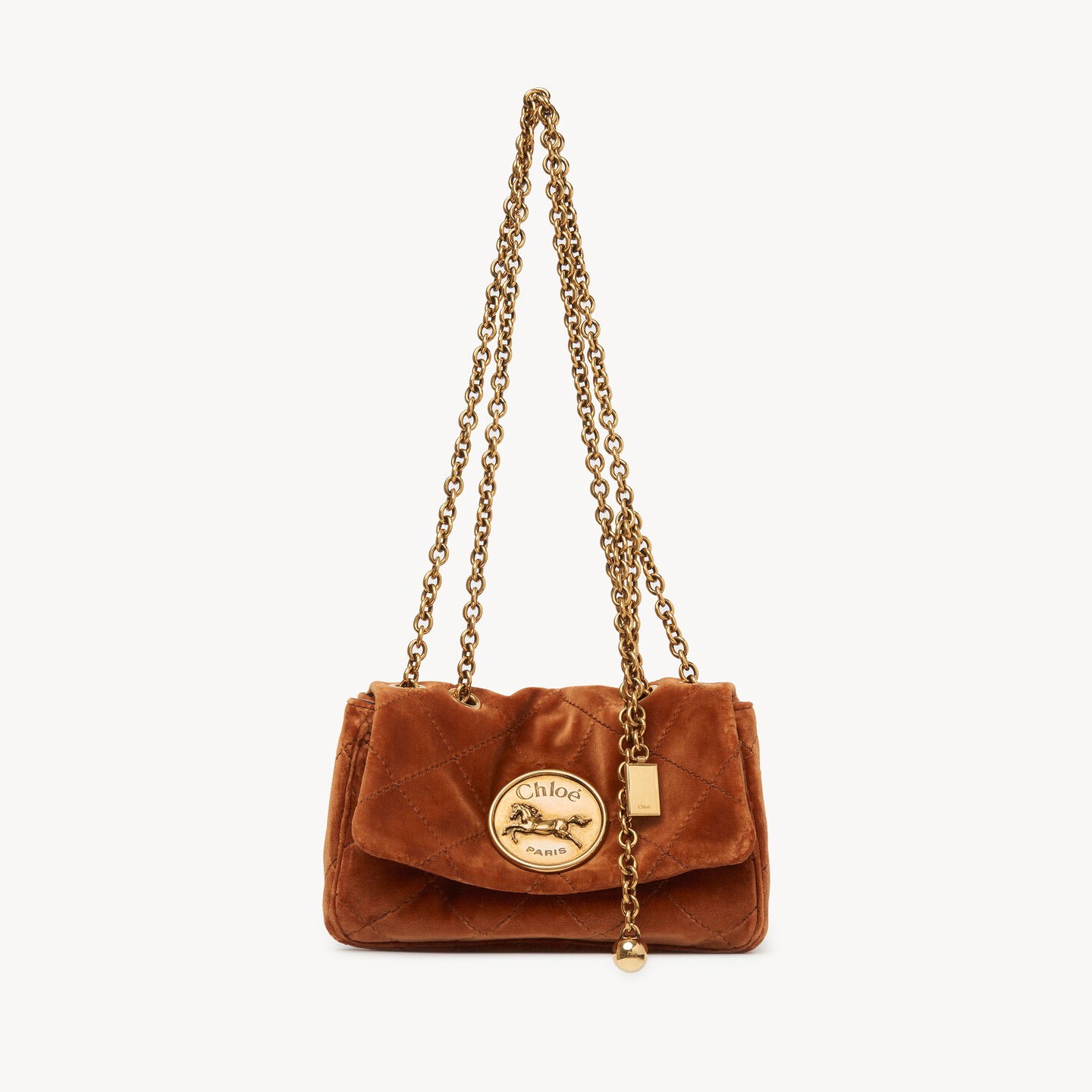 Small Chloé Heritage shoulder bag in velvet - 9