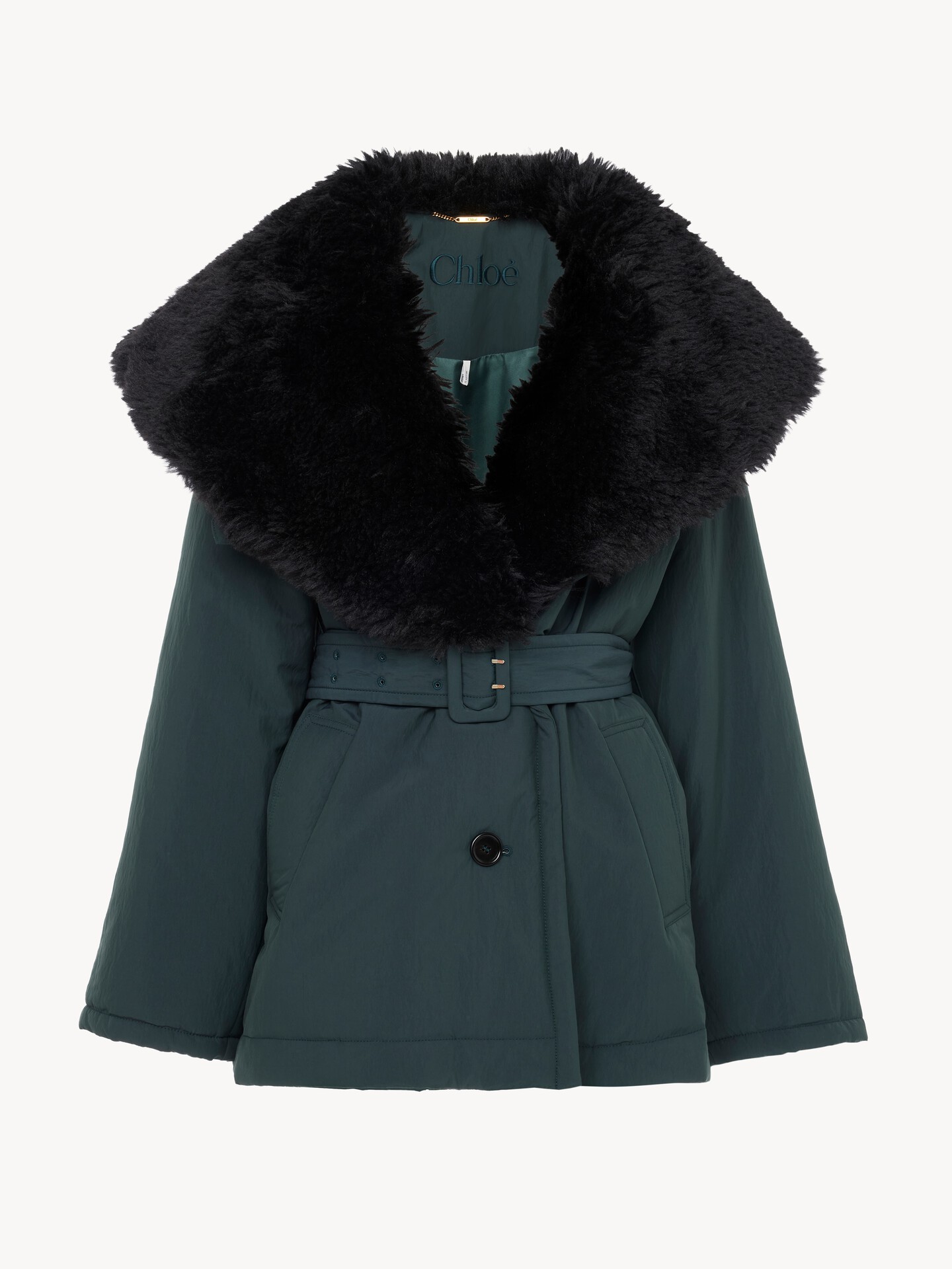 Short coat in technical satin - 2