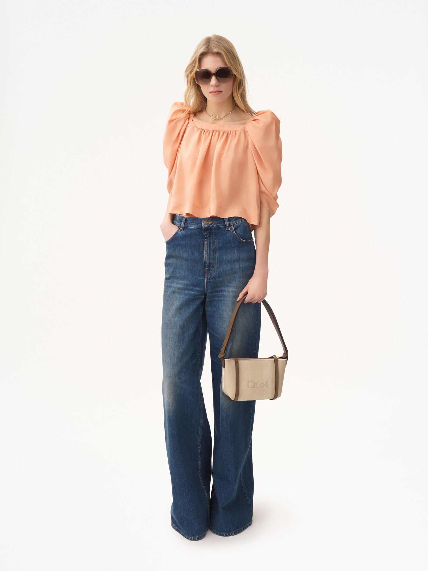Chlo&eacute; Carry shoulder bag in canvas - 8