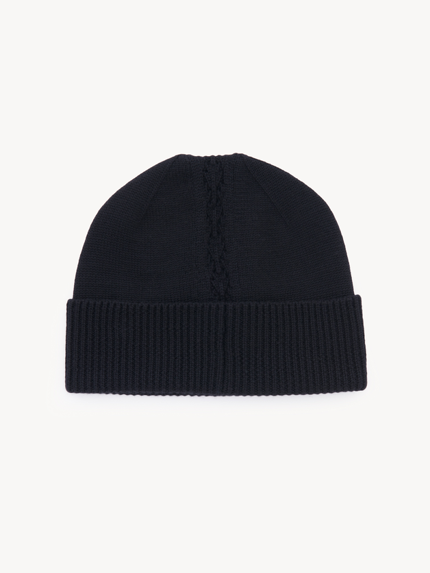 The Chloé Lace Knit beanie in wool & lace jacquard - 9