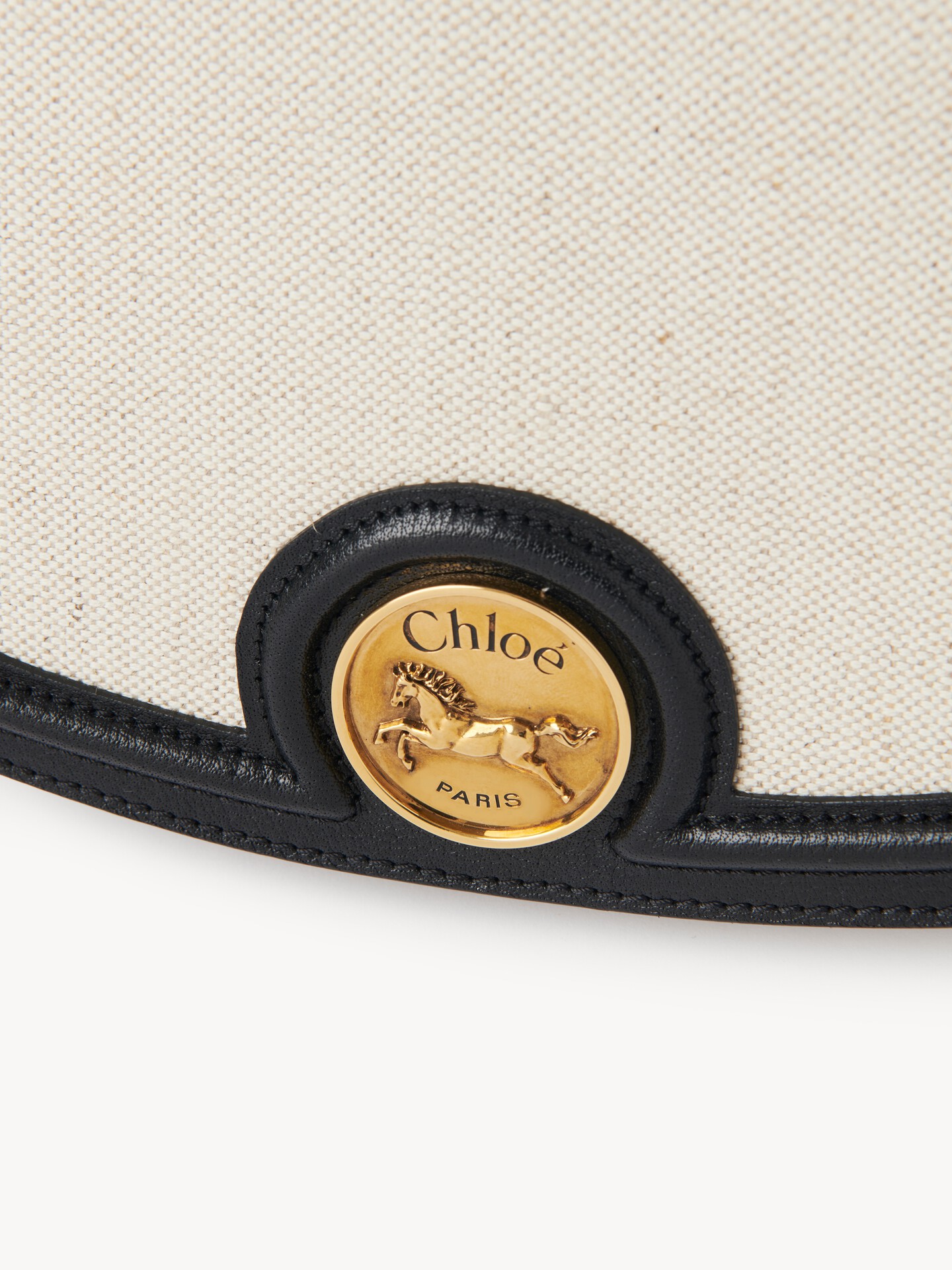 Horse Medal saddle bag in canvas & grained leather - 8