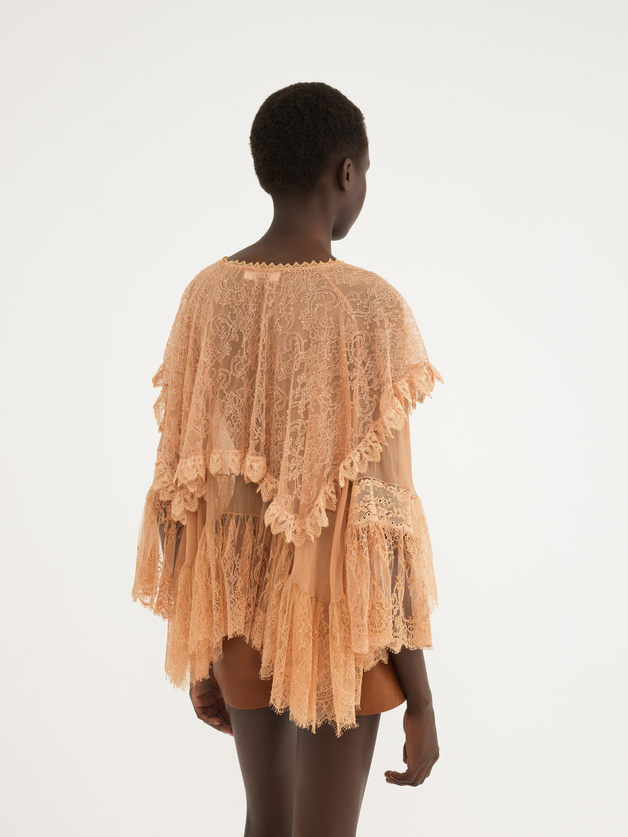 Fluid top in silk lace - 5