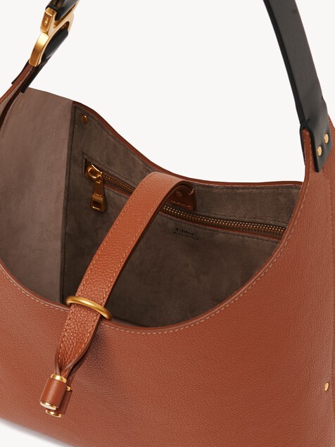 Small Marcie hobo bag in grained leather