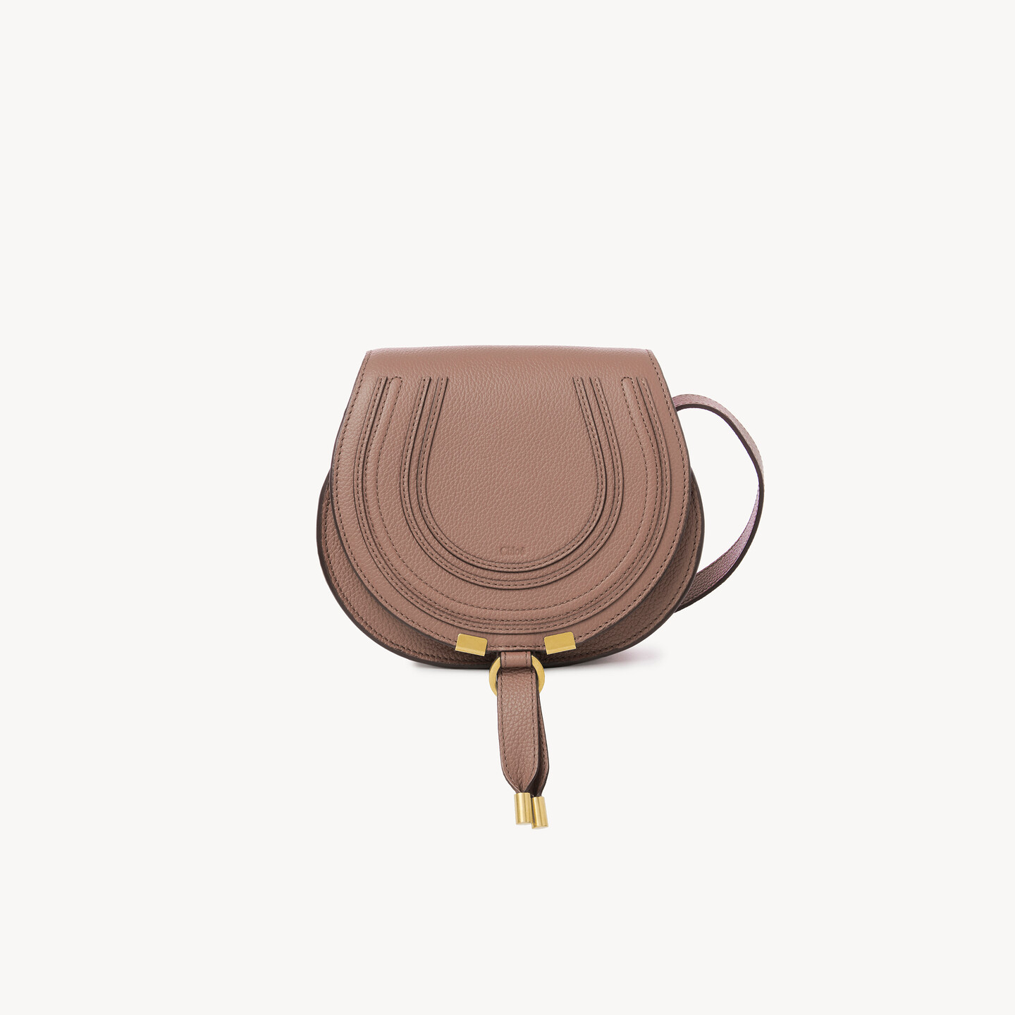 Small Marcie saddle bag in grained leather - 6