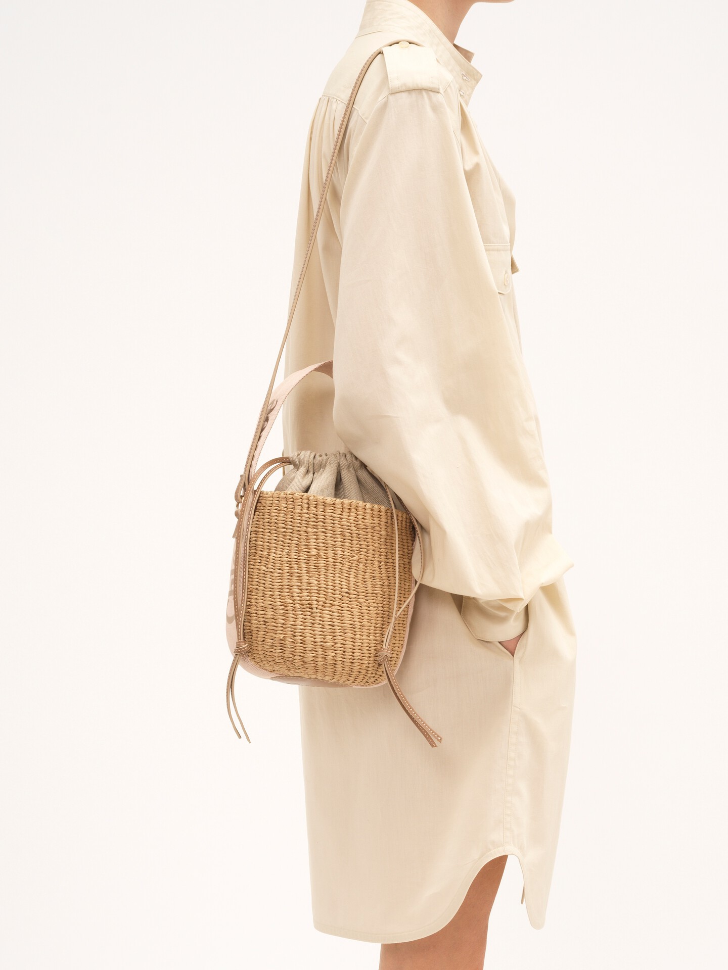 Small Woody tote bag in natural fibres - 9