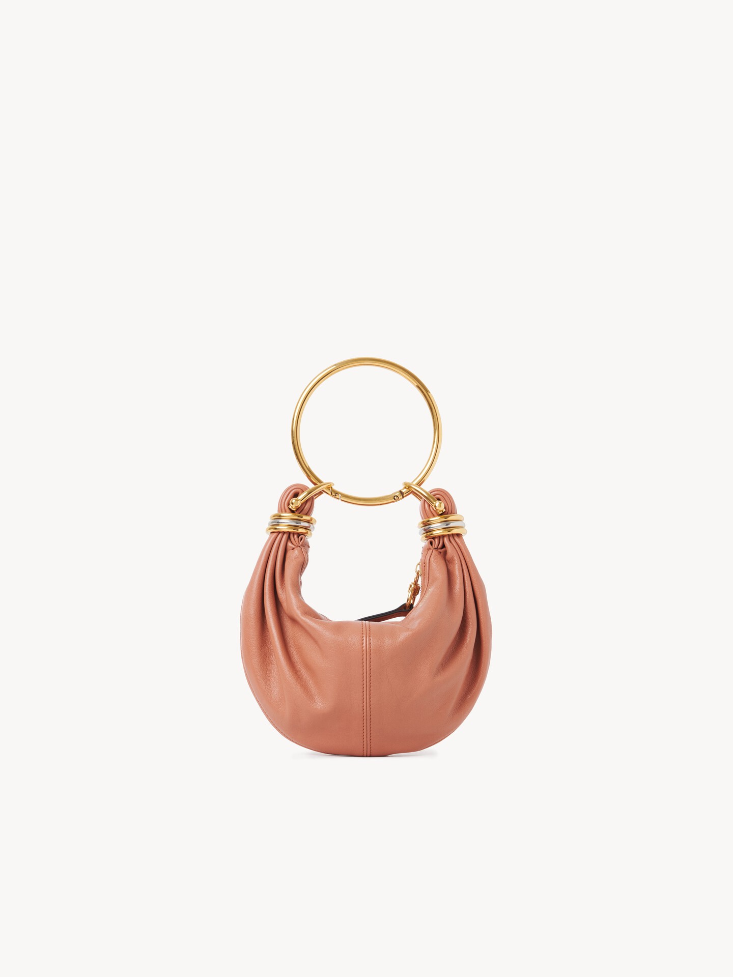 Mini Bracelet Hobo bag in grained leather - 1