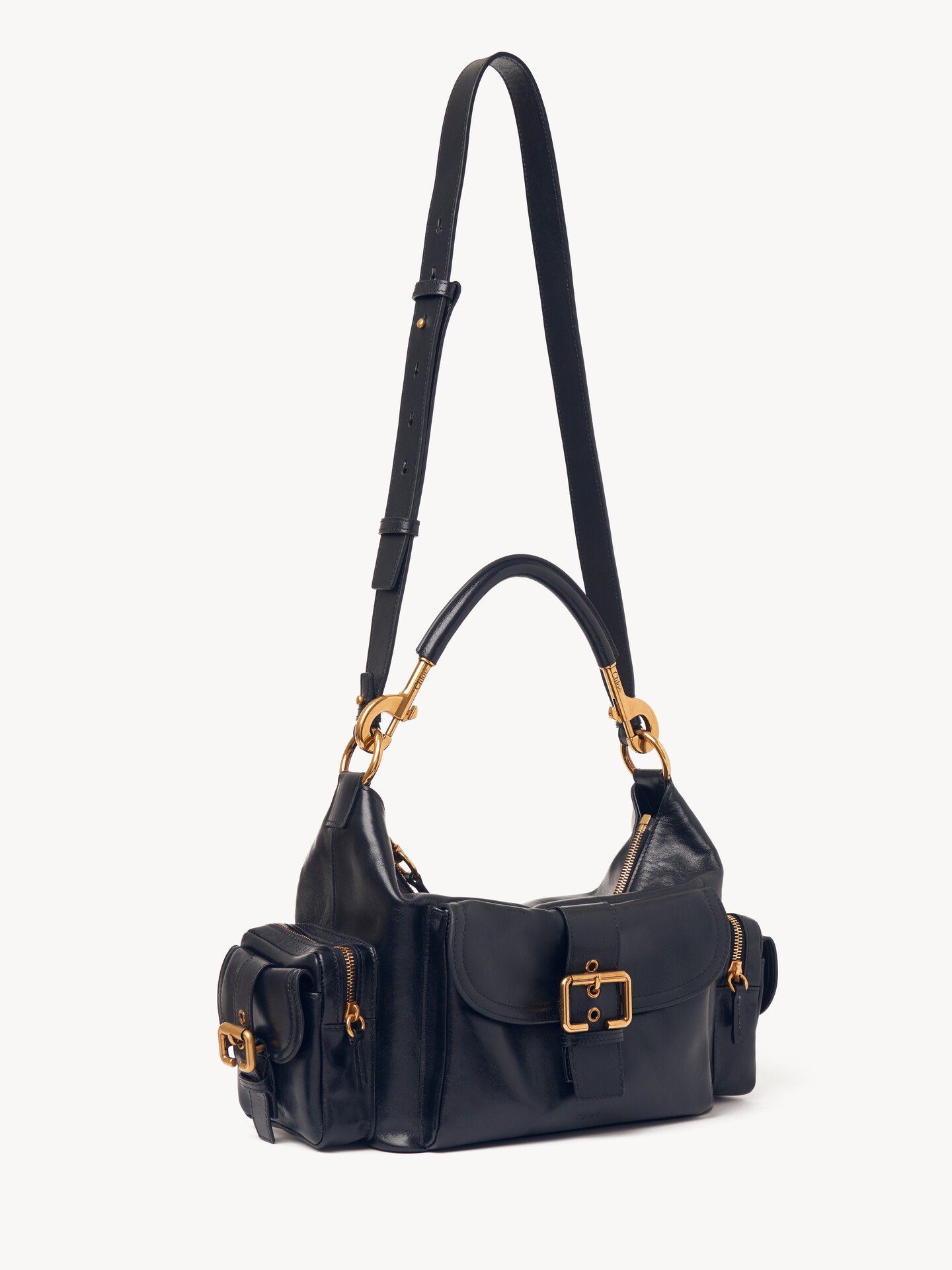 Camera bag in shiny leather - 4