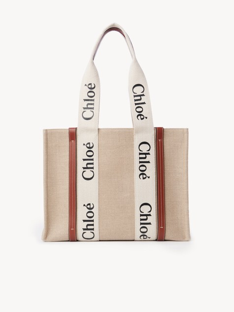 Woody tote bag in linen