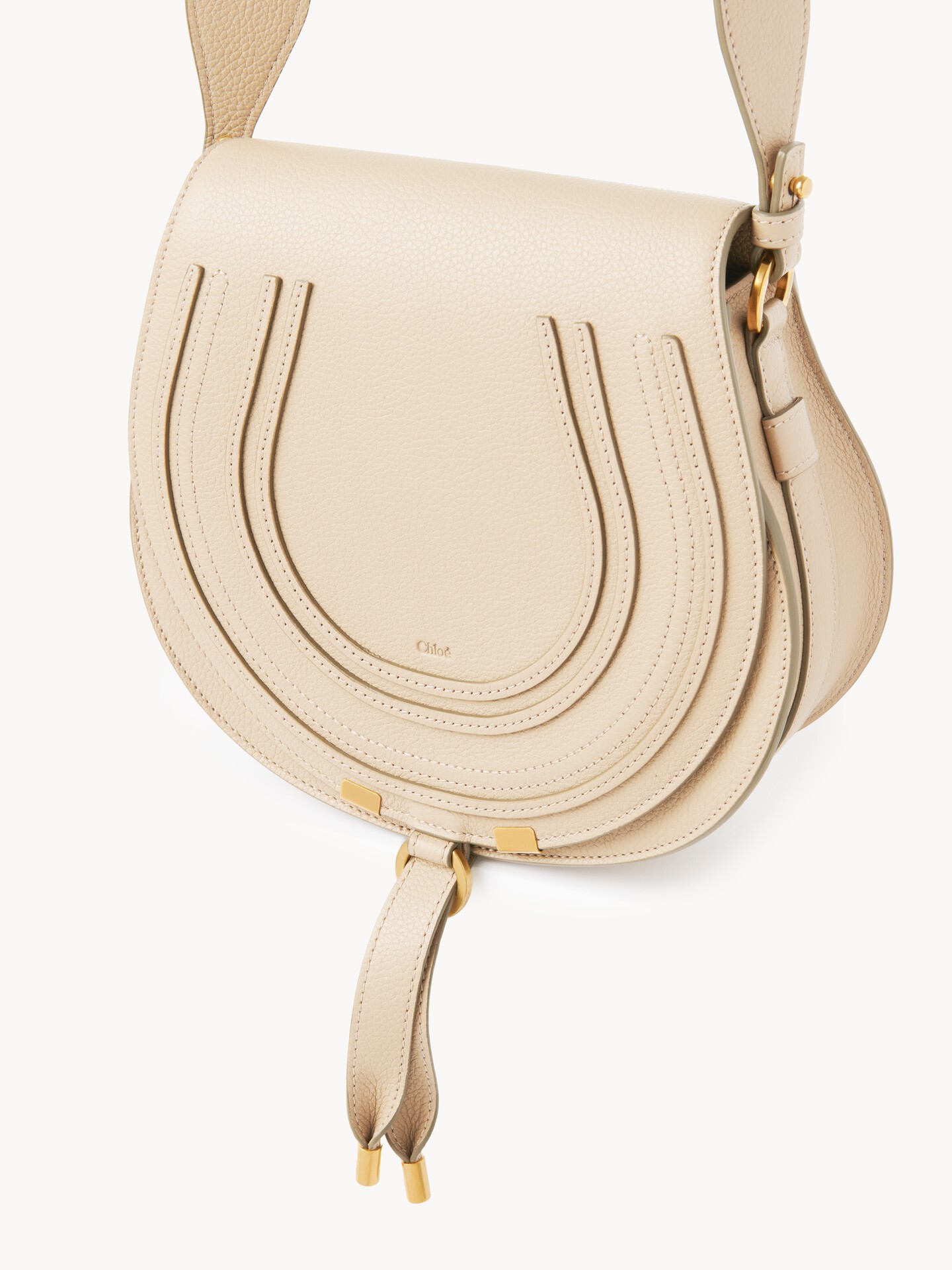 Marcie saddle bag in grained leather - 5