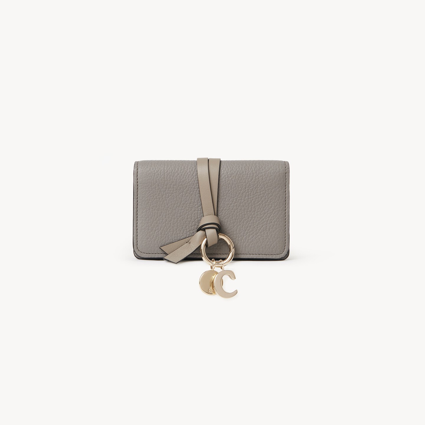Alphabet card holder in grained leather - 4