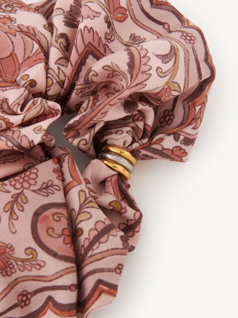 The Chlo&eacute; Paisley hair scrunchie in silk twill