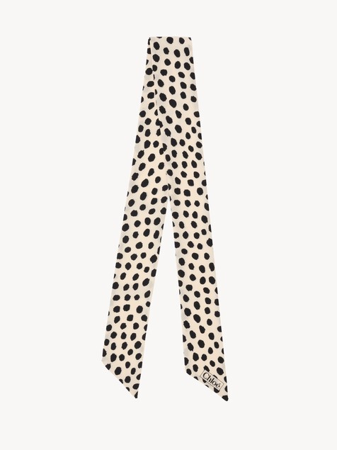 The Chlo&eacute; Spotted bandeau scarf in silk