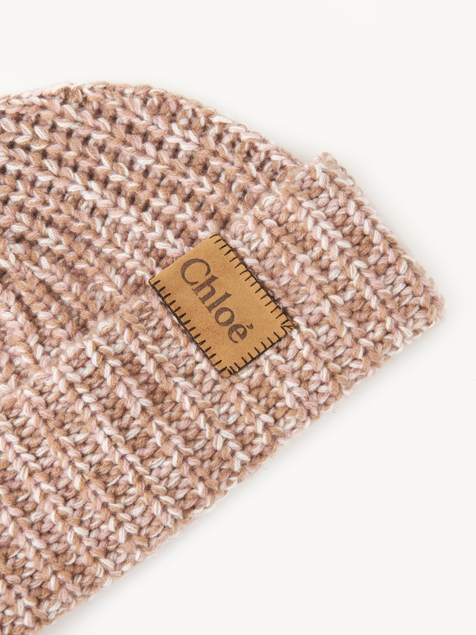 Chunky knit beanie in cashmere
