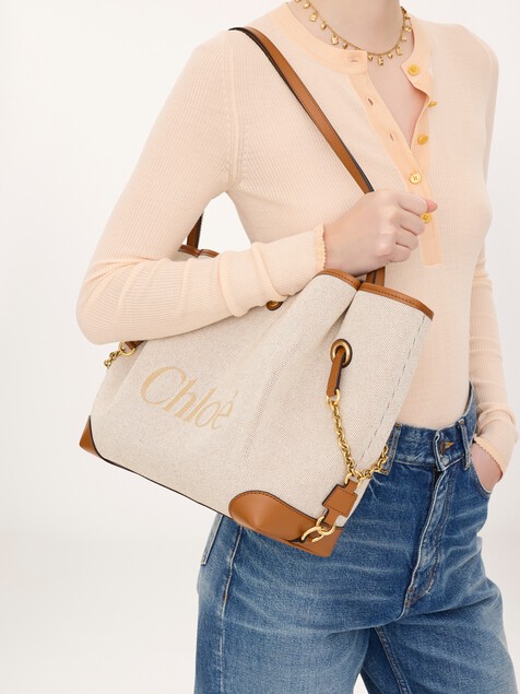 Chlo&eacute; Clover double carry bag in canvas