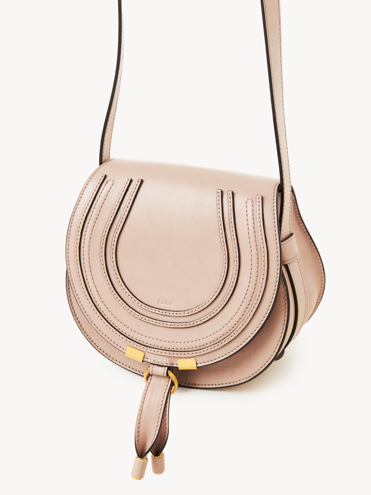 Small Marcie saddle bag in shiny leather - 6