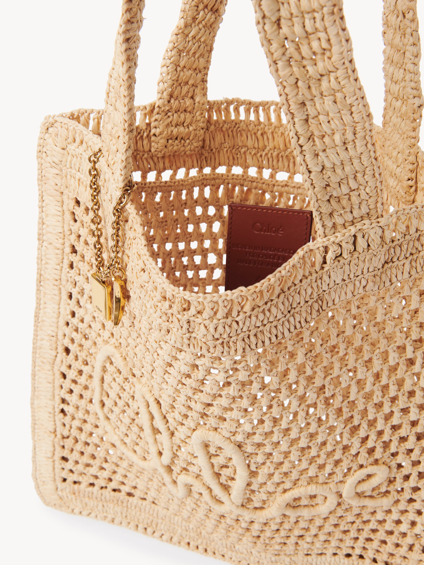 Summer Banana tote bag in raffia - 5