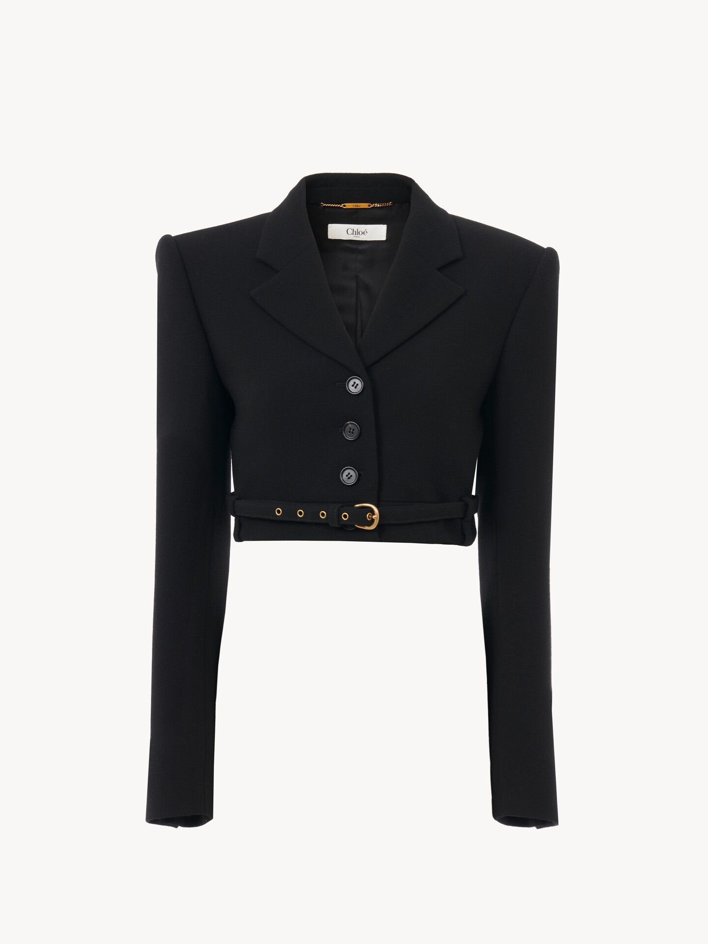 Cropped Spencer jacket in wool crêpe - 1