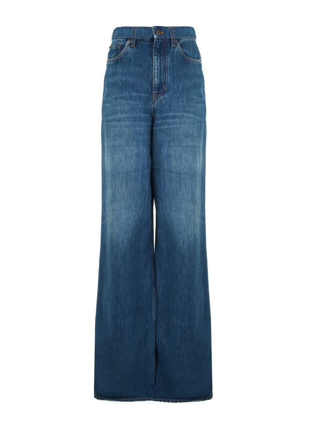 Wide-leg jeans in denim - 1