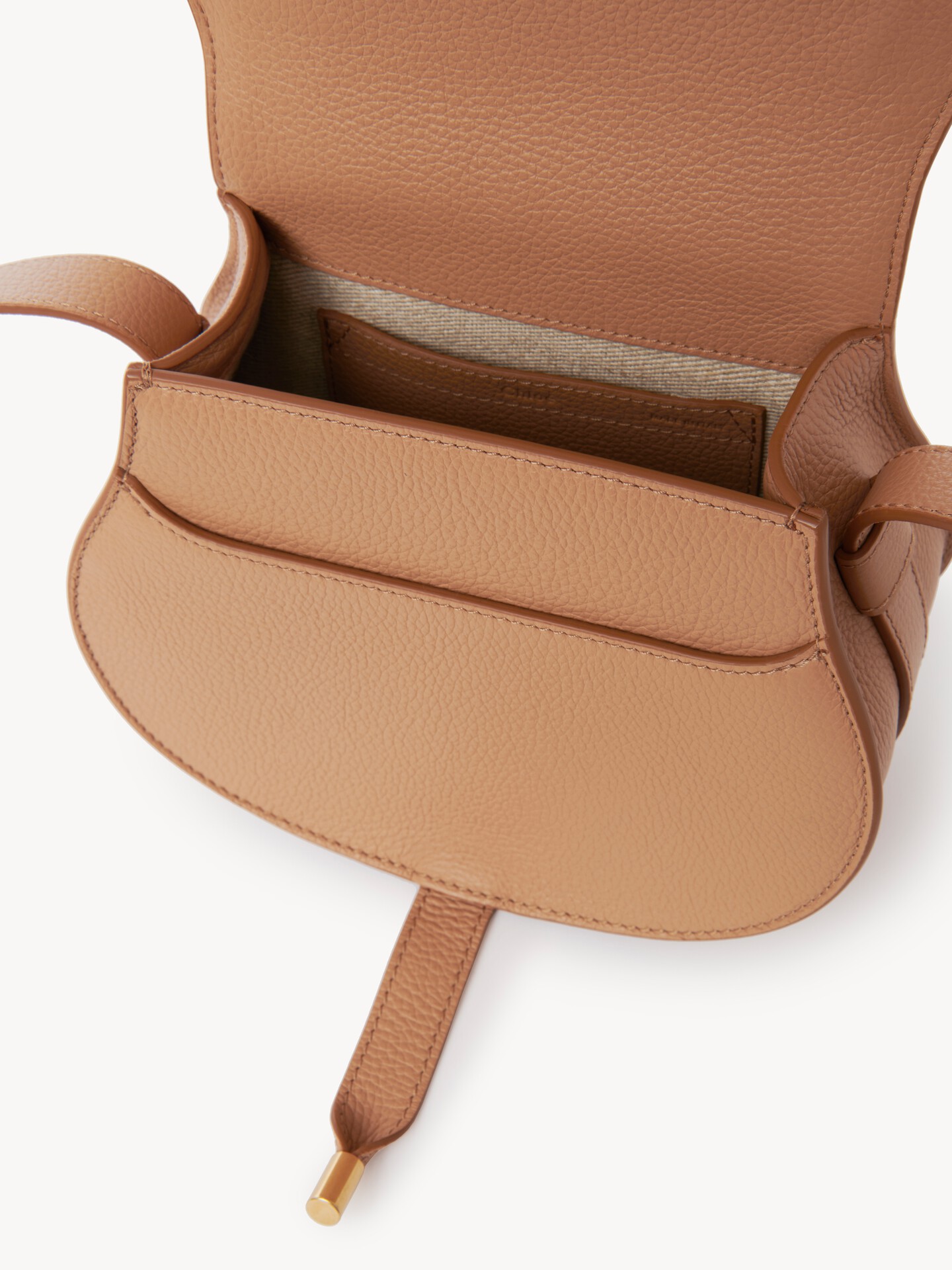 Small Marcie saddle bag in grained leather - 5