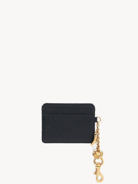 Chlo&eacute; Charms card holder in grained leather