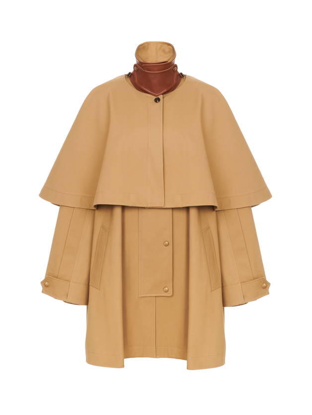 Parka in cotton gabardine with cape - 2