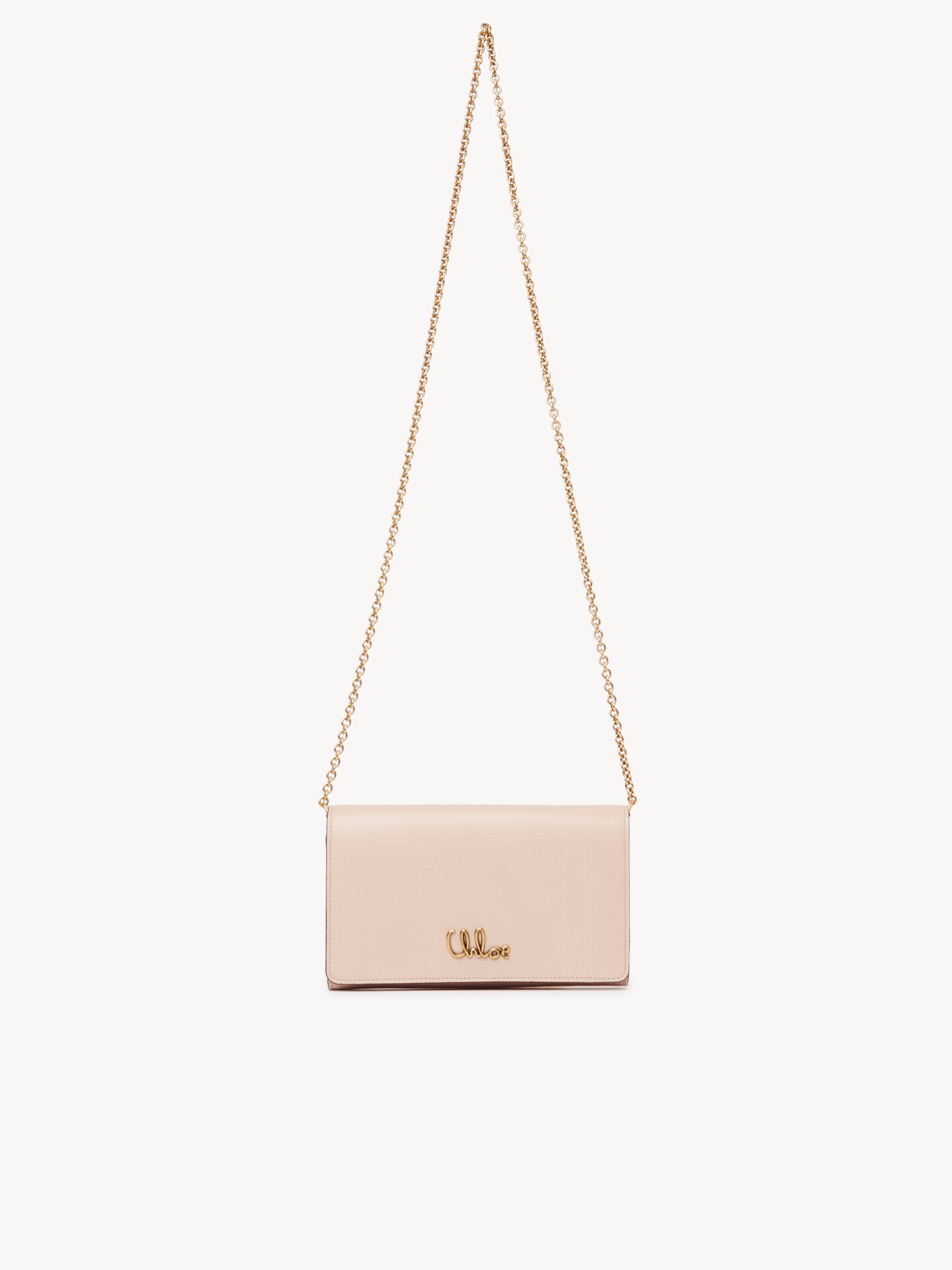 Chloé Iconic flap wallet on chain in shiny leather - 2