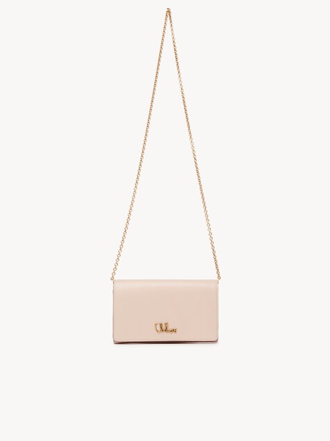 Chloé Iconic flap wallet on chain in shiny leather