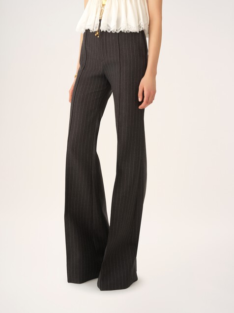 Tailored bootcut trousers in wool