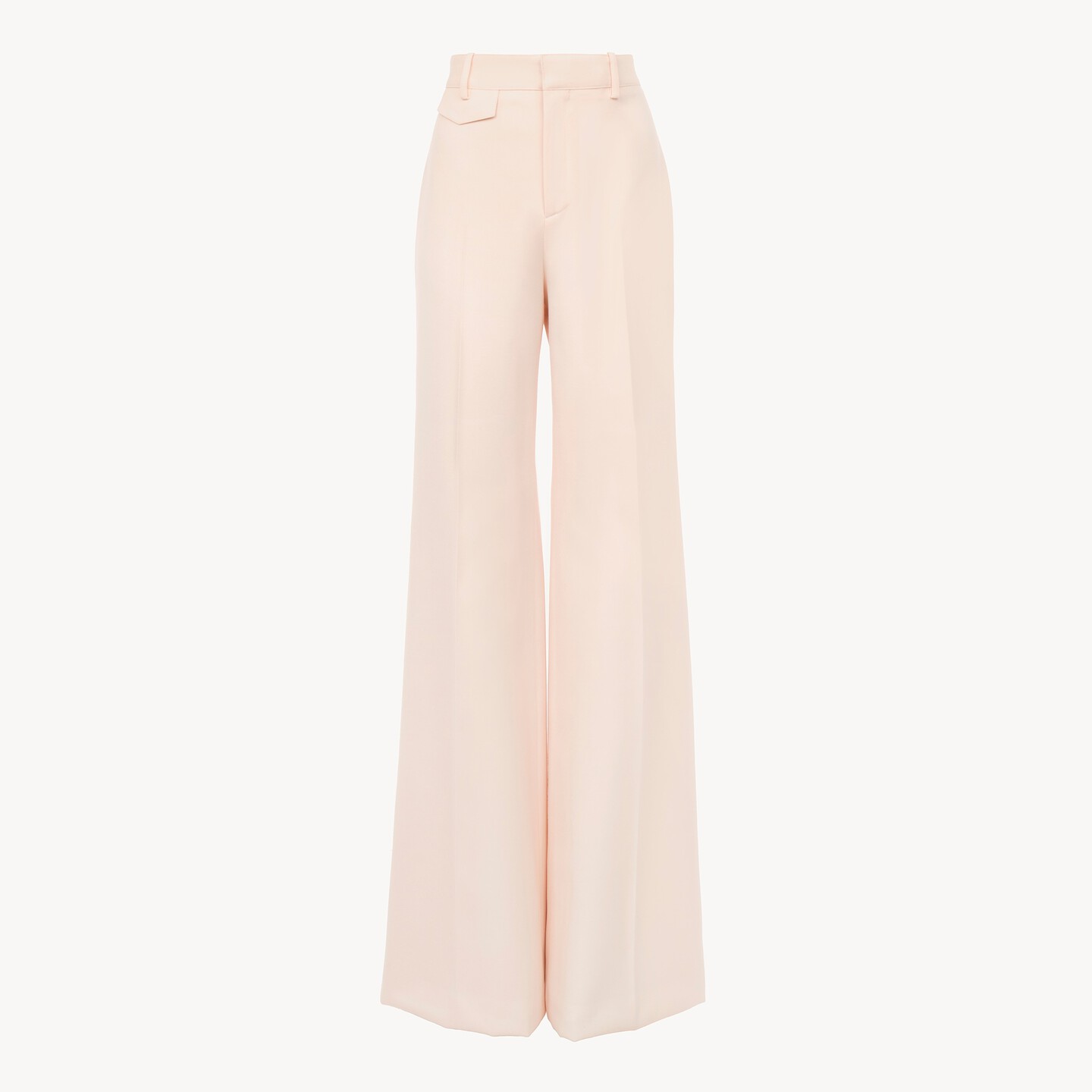 High-rise flared trousers in wool gabardine - 7