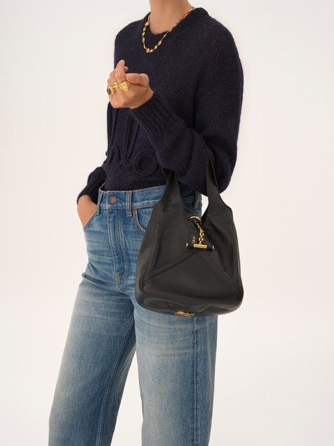 Small Chlo&eacute; balloon bag in grained leather