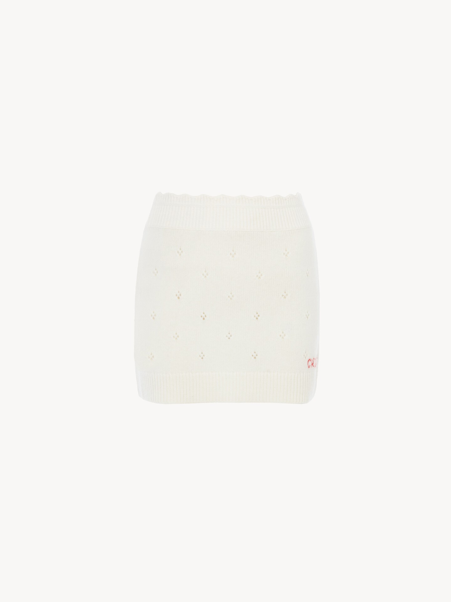 Fitted mini skirt in a wool & cashmere knit - 2