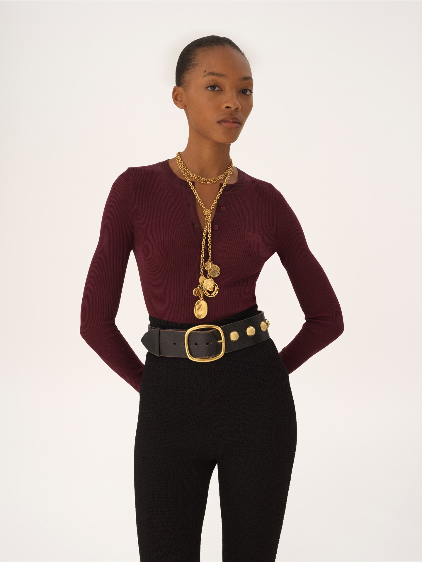 Henley shirt in superfine wool knit - 4