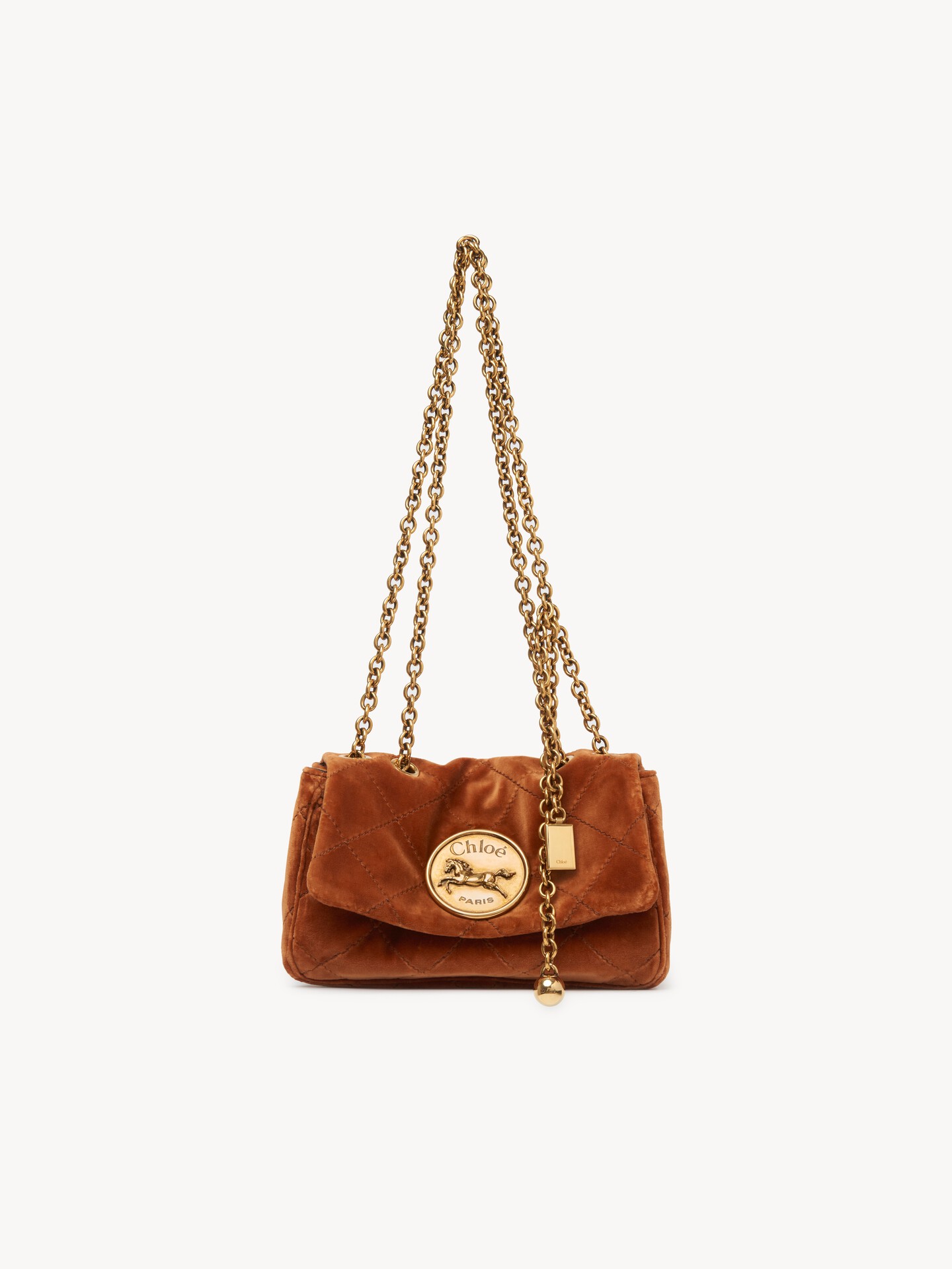 Small Chlo&eacute; Heritage shoulder bag in velvet - 1