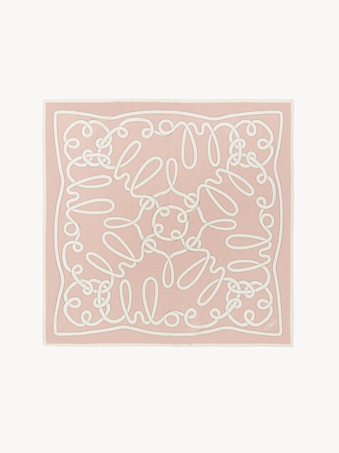 The Chlo&eacute; Iconic Print scarf in cotton & silk