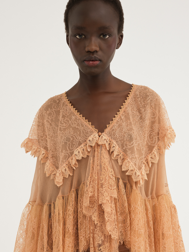 Fluid top in silk lace - 6