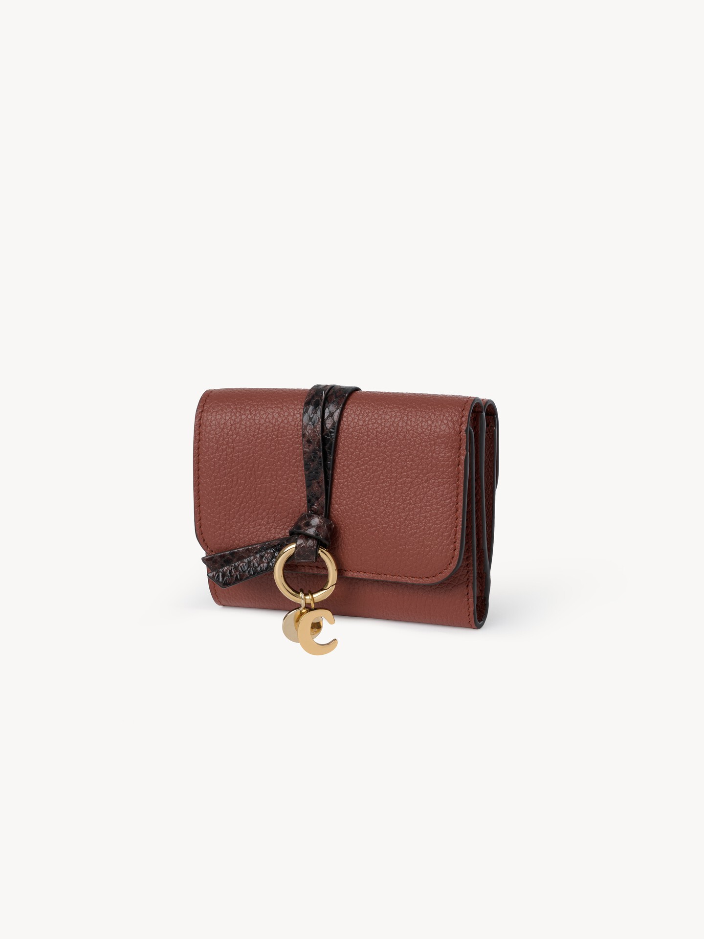 Small Alphabet tri-fold in grained leather - 3