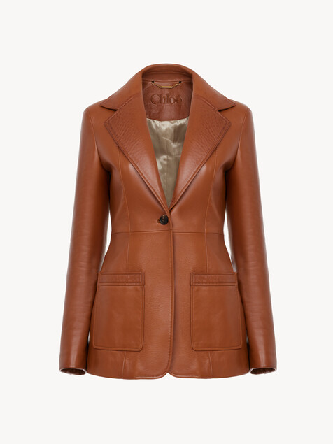Tailored jacket in leather