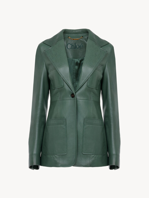 Tailored jacket in leather