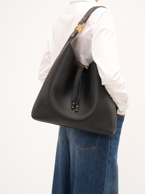 Marcie hobo bag in grained leather