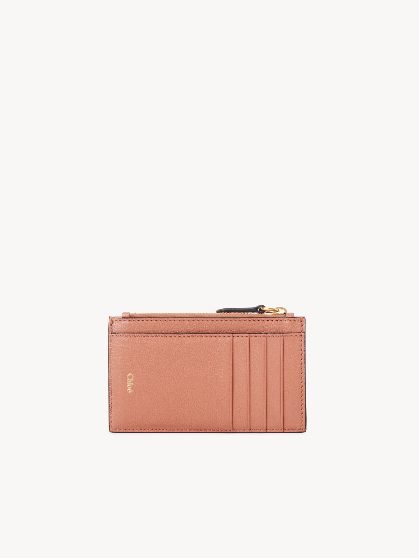 Small Envelope purse with card slots in grained leather - 4